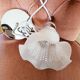 Suspension opaline tulipe verre blanchi