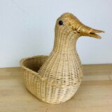 Duck wicker basket