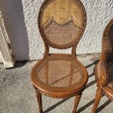 Canape bench 2 chairs louis xvi walnut canning