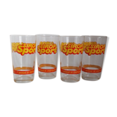 Set of 4 glasses vintage sport syrup