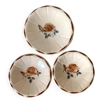 Set of round Digoin serving dishes