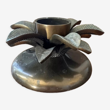 Vintage brass flower candle holder