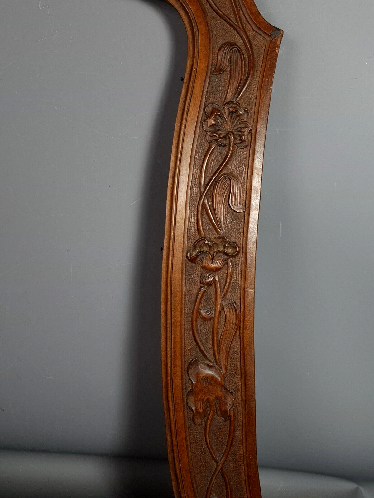 Art Nouveau frame carved wood 73x60 cm, foliage 55.5x36 cm for mirror SB