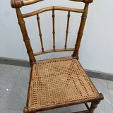 Old bamboo imitation cane chair