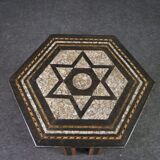 Side table in mother-of-pearl, ancient oriental mosaic