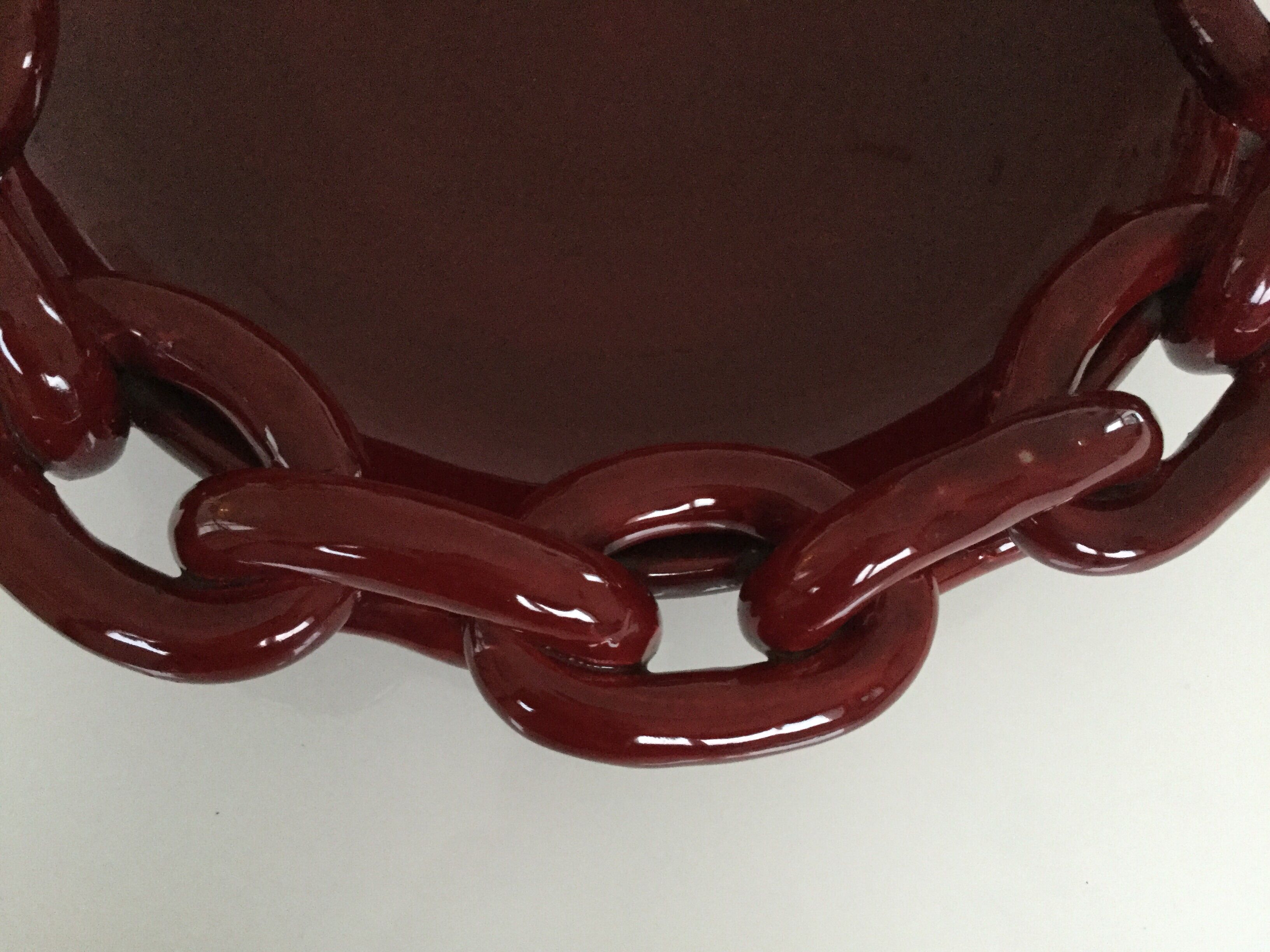 Vintage ceramic round cut from the 1950s