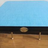 Blue formica stool