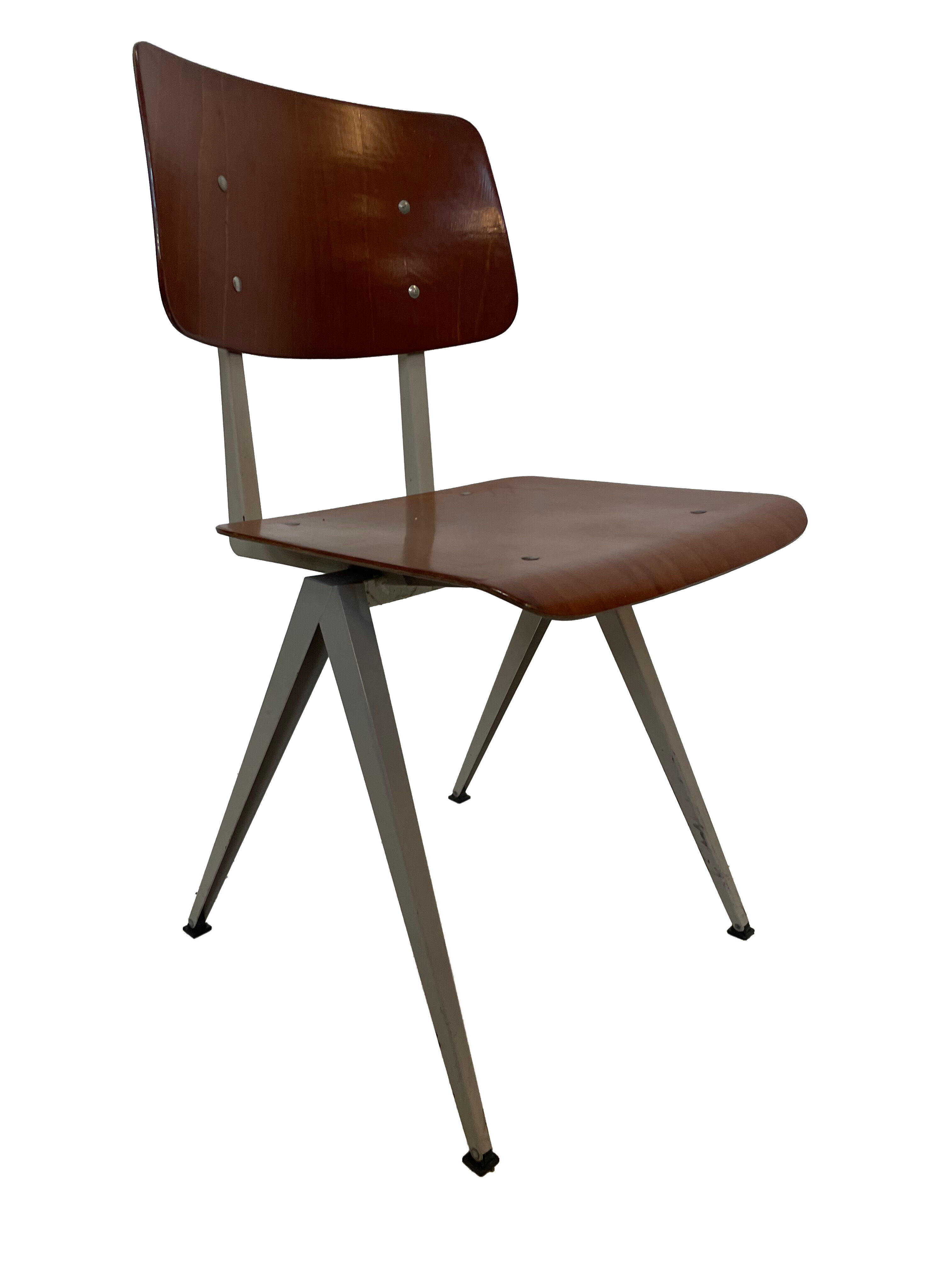 Industrial chair Galvanitas S16 Pagholz Netherlands 60's Design