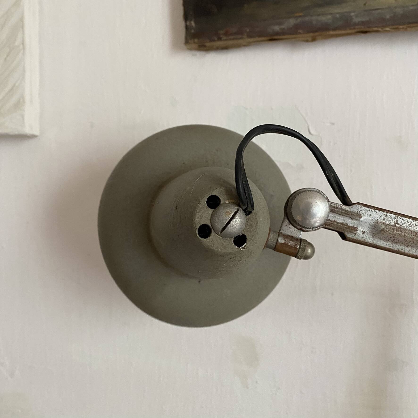 Lampe d'atelier Superchrome à étau , lampe industrielle 2 bras