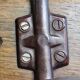 School wall coat rack, antique, 2 hooks, 50 cm