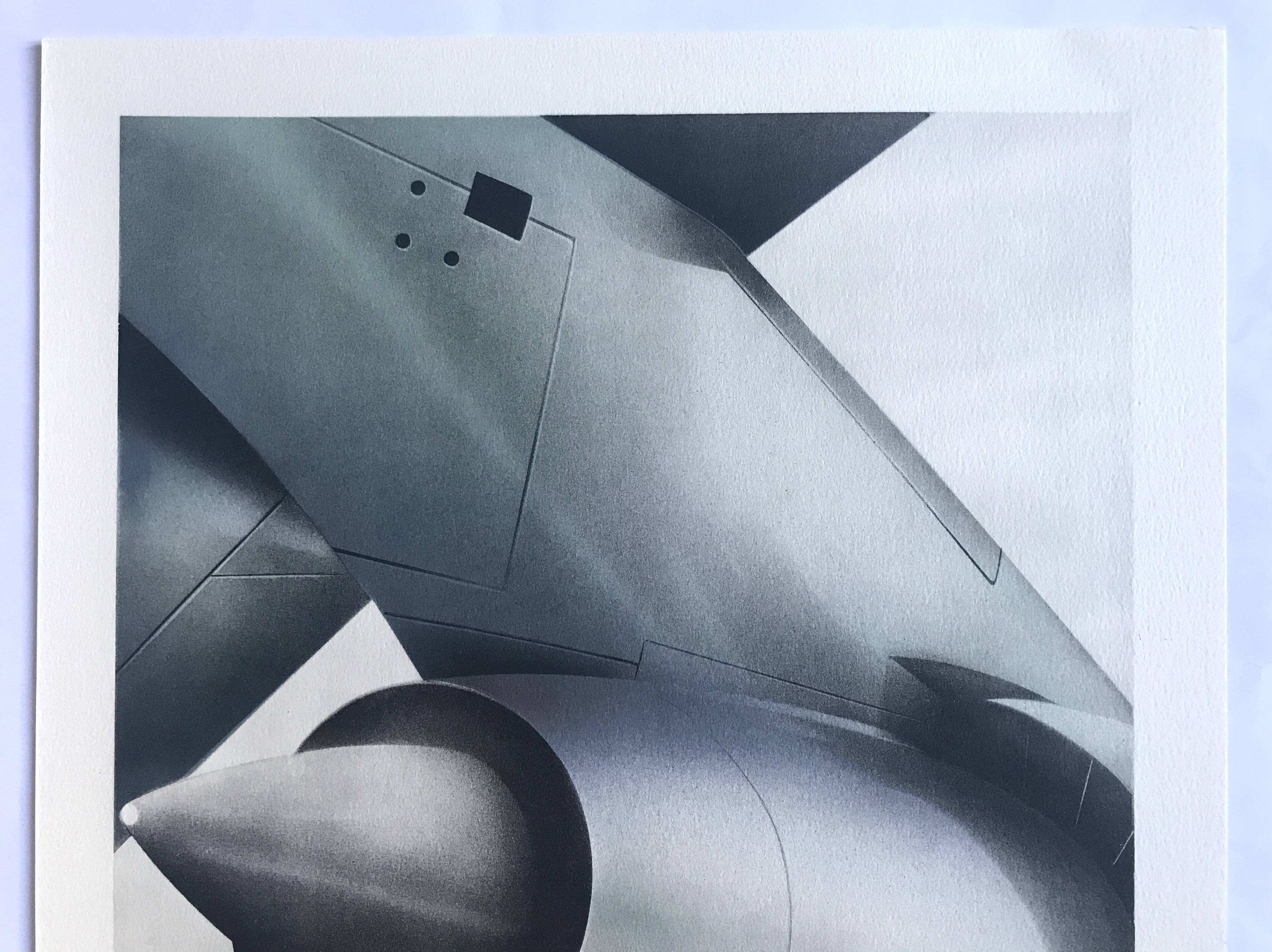 Peter klasen, aérodrome, 1978. lithographie originale