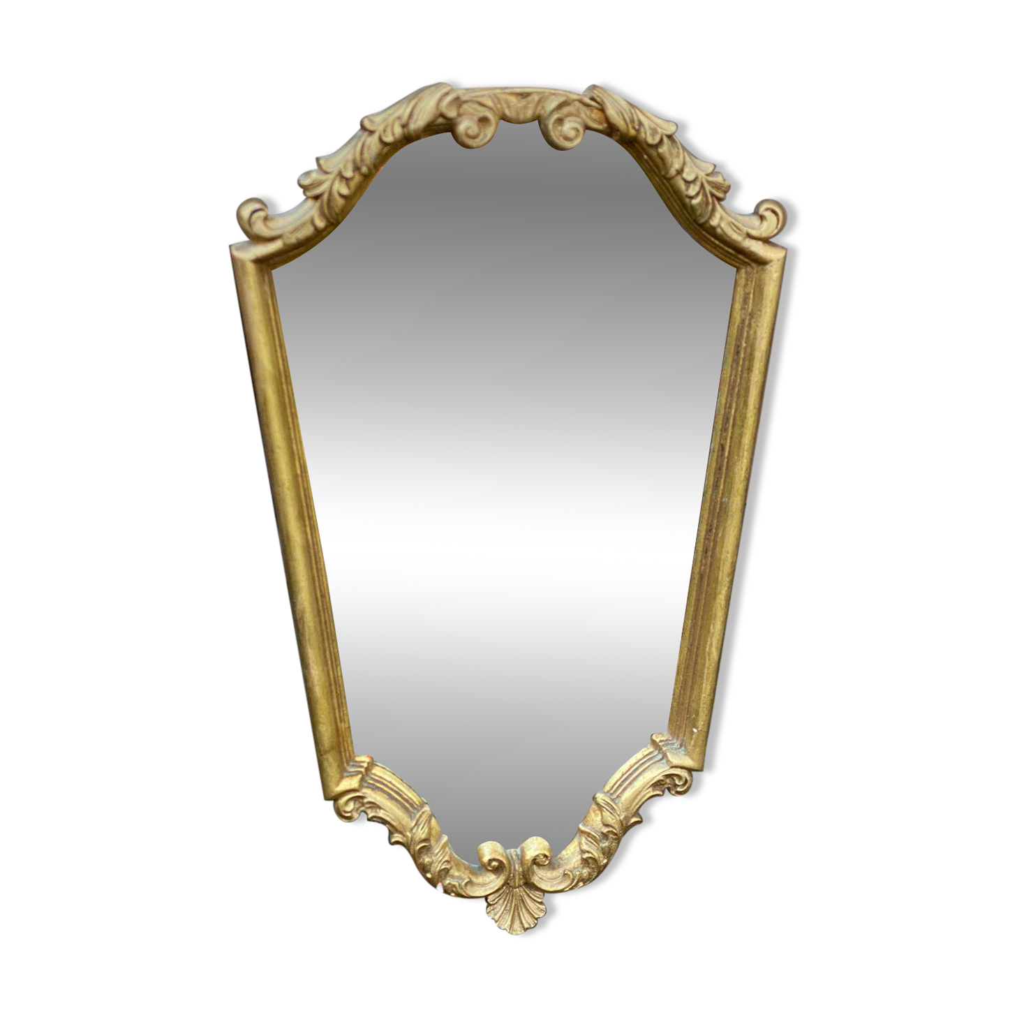 Baroque gold leaf mirror in Louis XV style 62x38cm