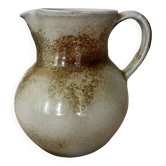 Carafe vintrage à eau / orangeade en céramique émaillée, 1950