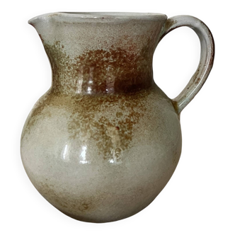 Carafe vintrage à eau / orangeade en céramique émaillée, 1950