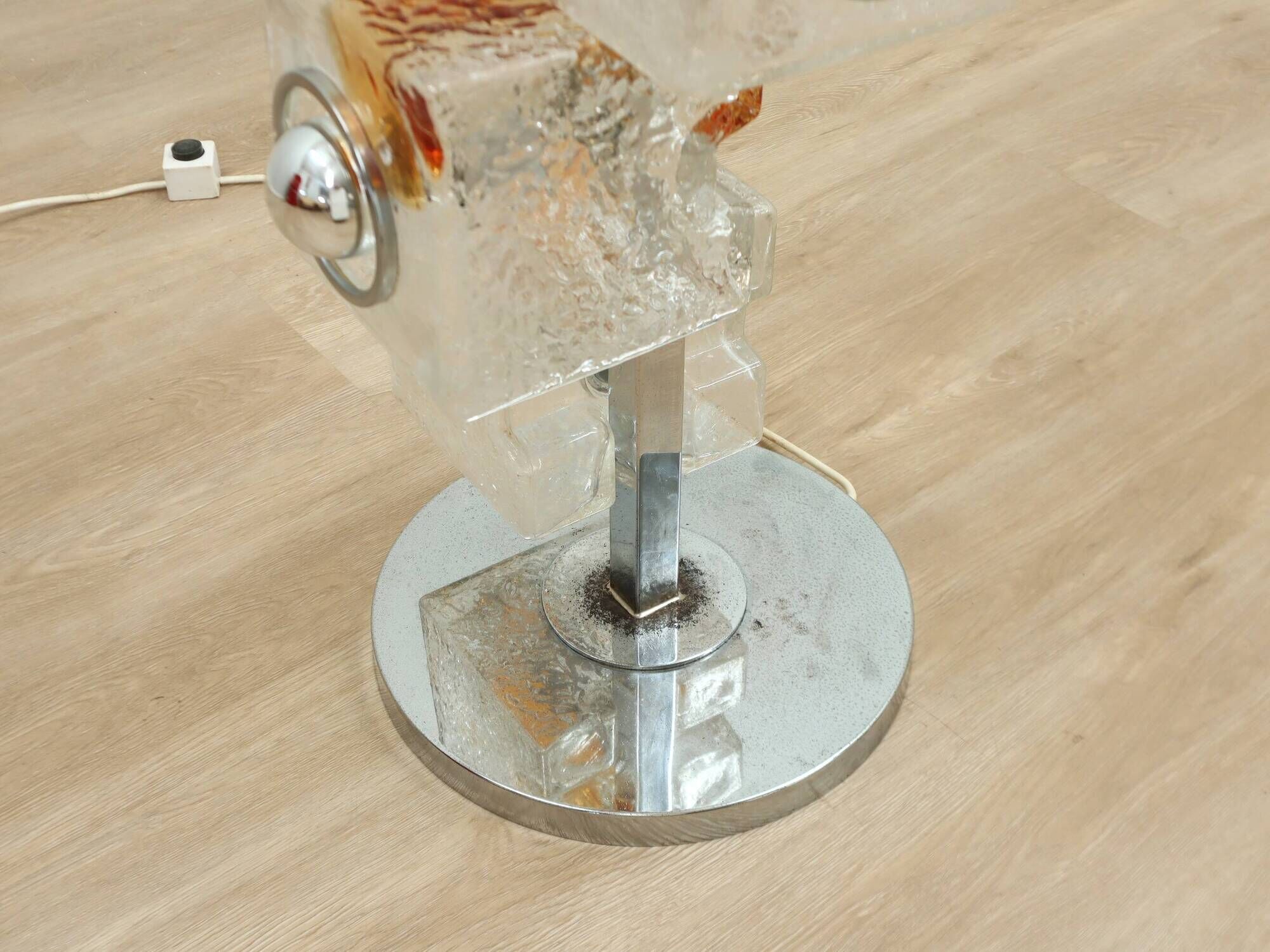 Murano cubic glass floor lamp by Toni Zuccheri for VeArt 1970s