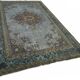 Overdyed Wool Vintage Handmade Carved Rug 169 cm x 288 cm