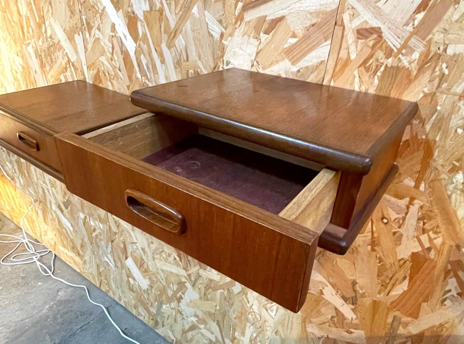 Scandinavian vintage teak bedside tables from the 1960s.
