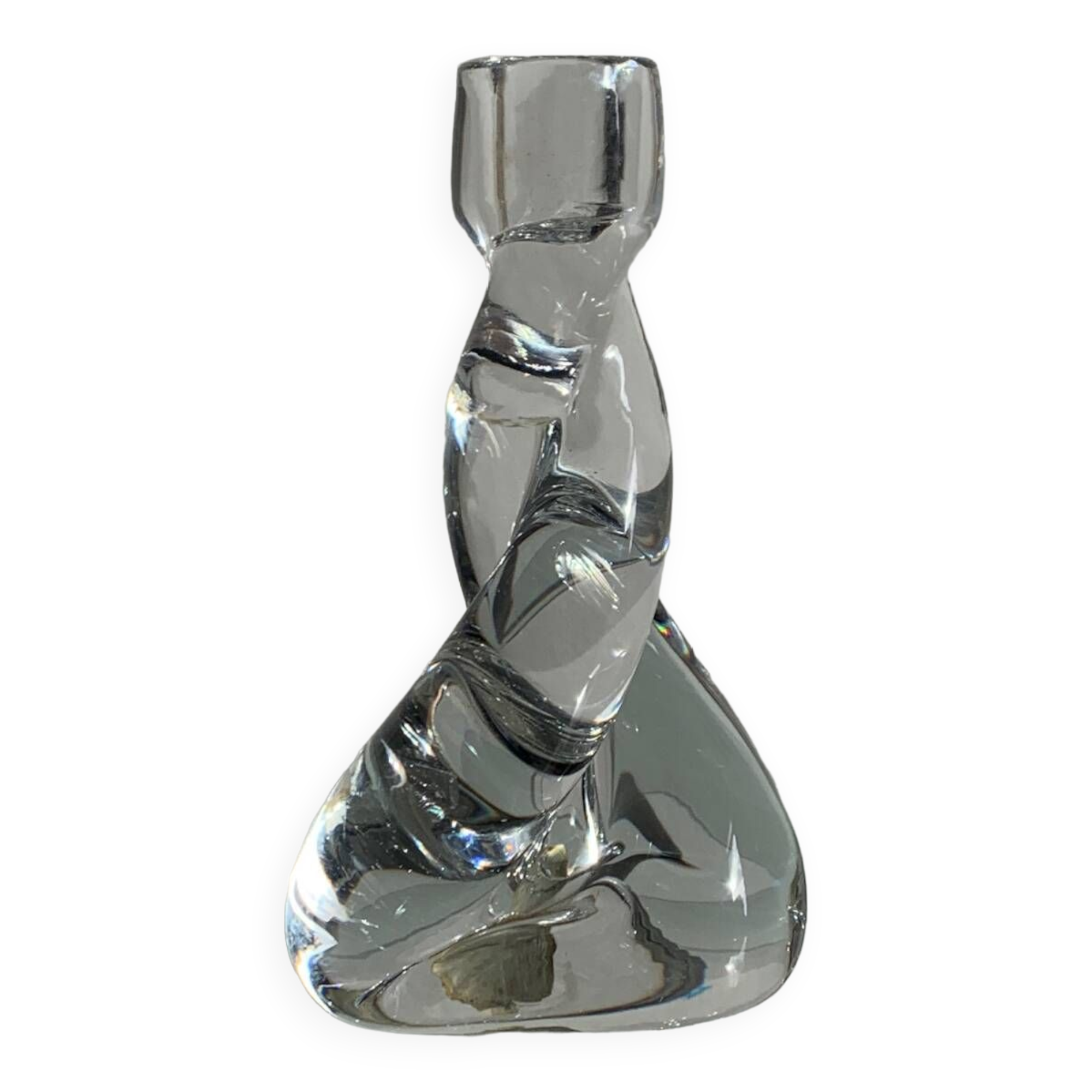 Bougeoir vintage en cristal de Sevres
