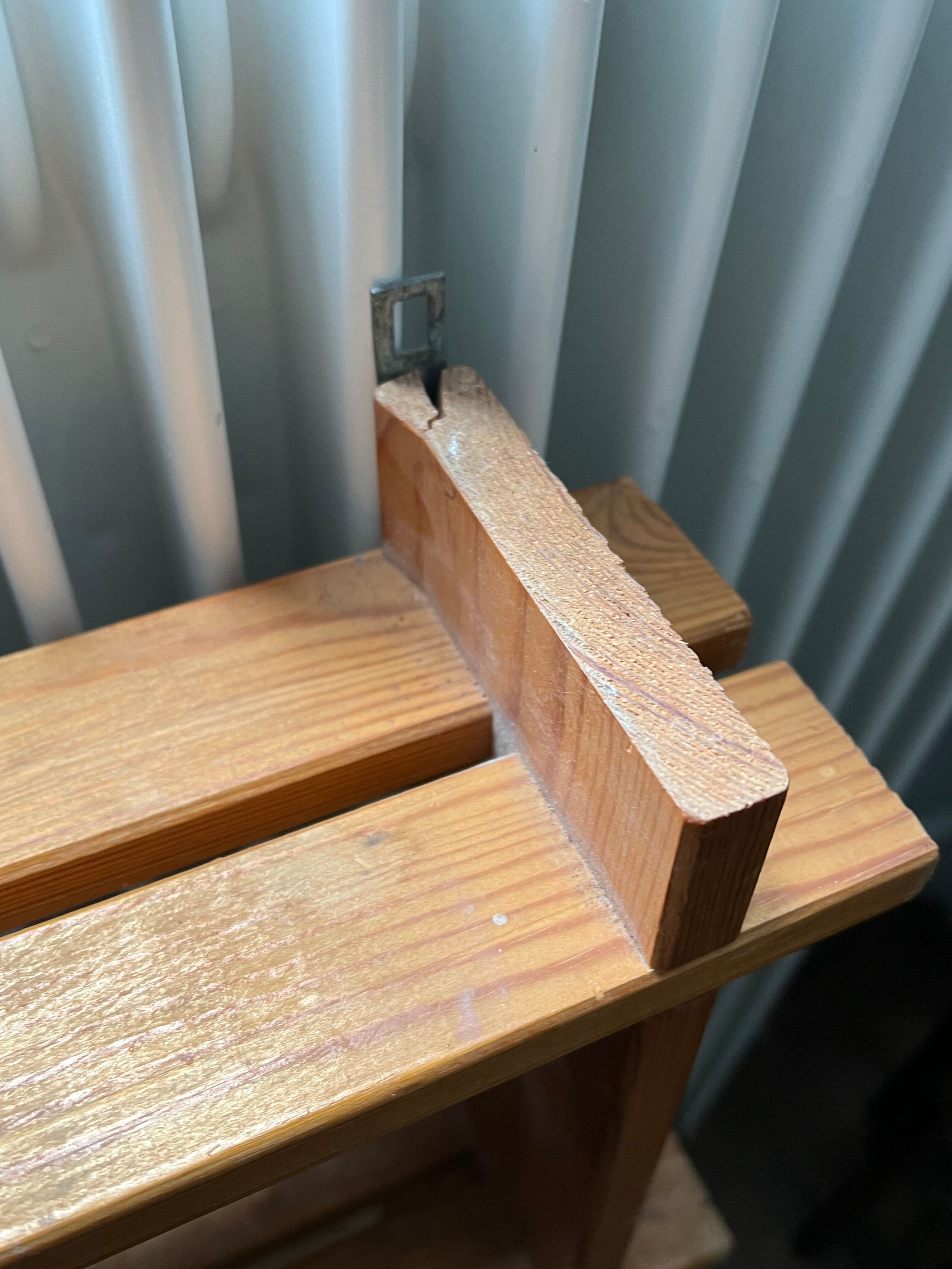 Mirror shelf in blond pine 80s
