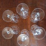 6 verres à porto gravés  années 60