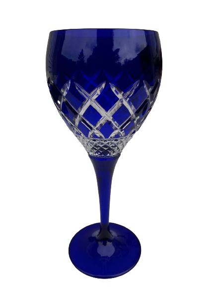 6 crystal wine glasses