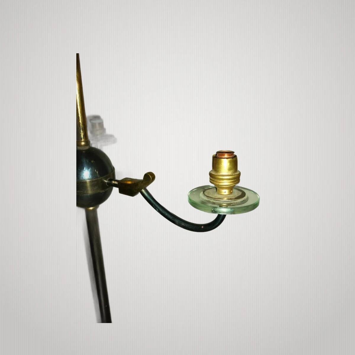 Vintage mid-century reading lamp in bronze and brass by Lunel Arlus.