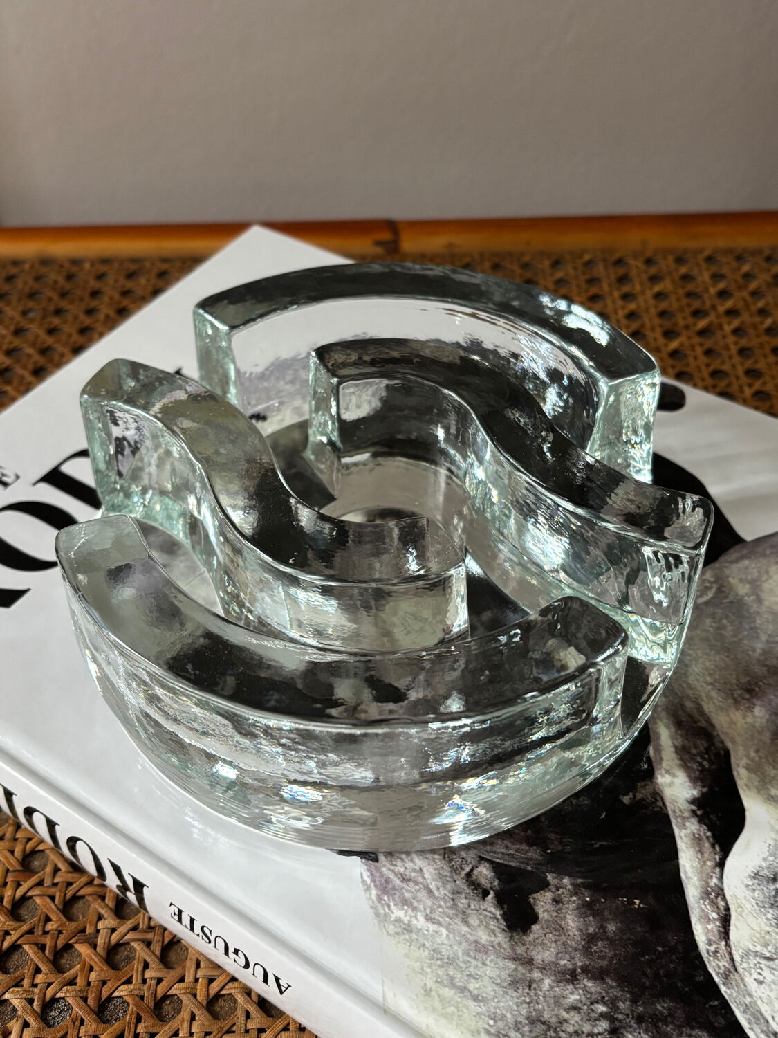 Glass candle holder warmer