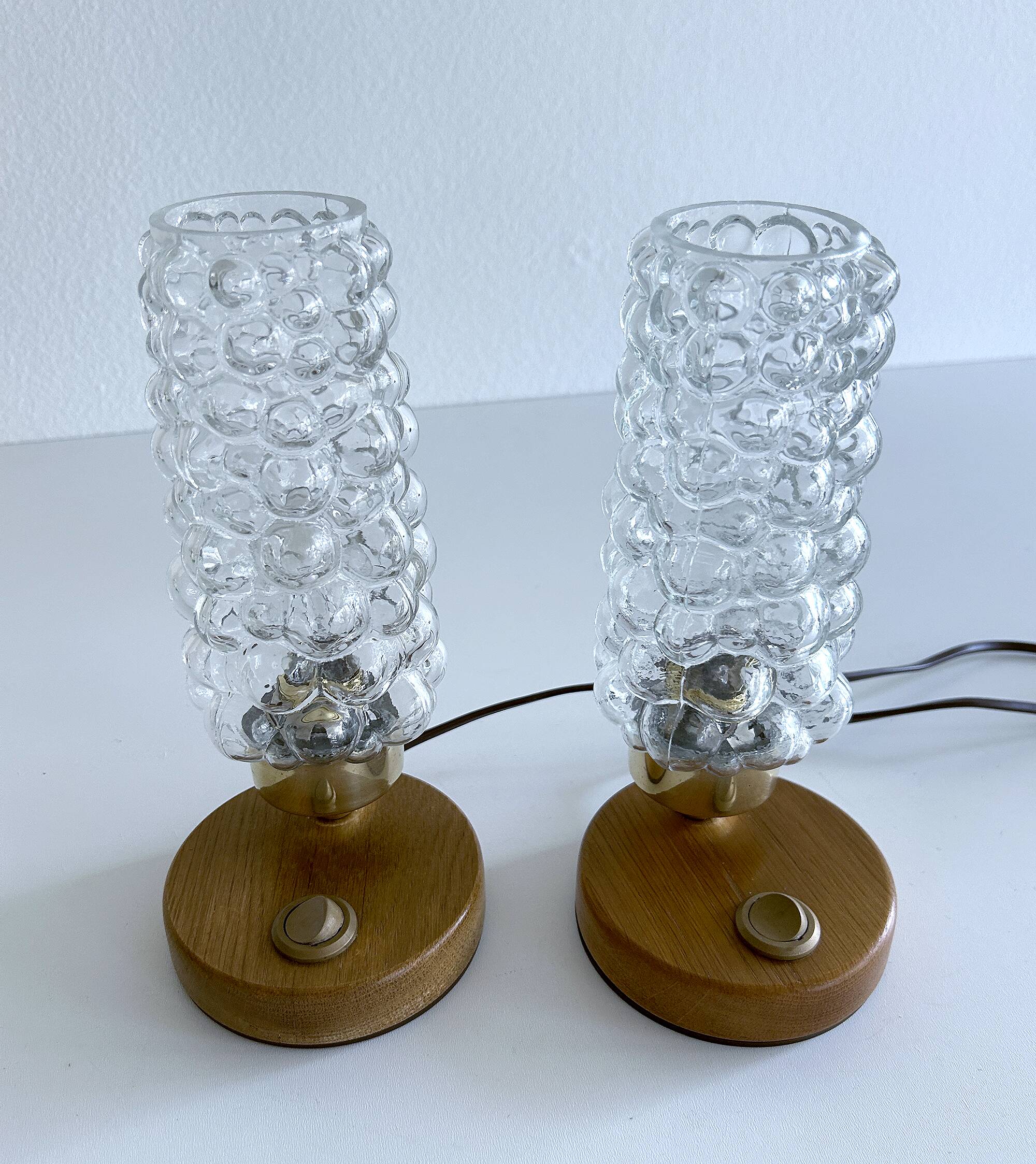 Pair Bubble Glass Scandinavian lights
