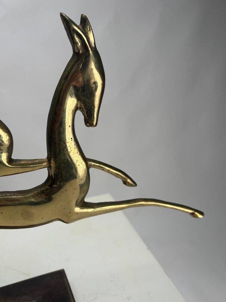 Art Deco Metal Table Lamp, France, 1940s
