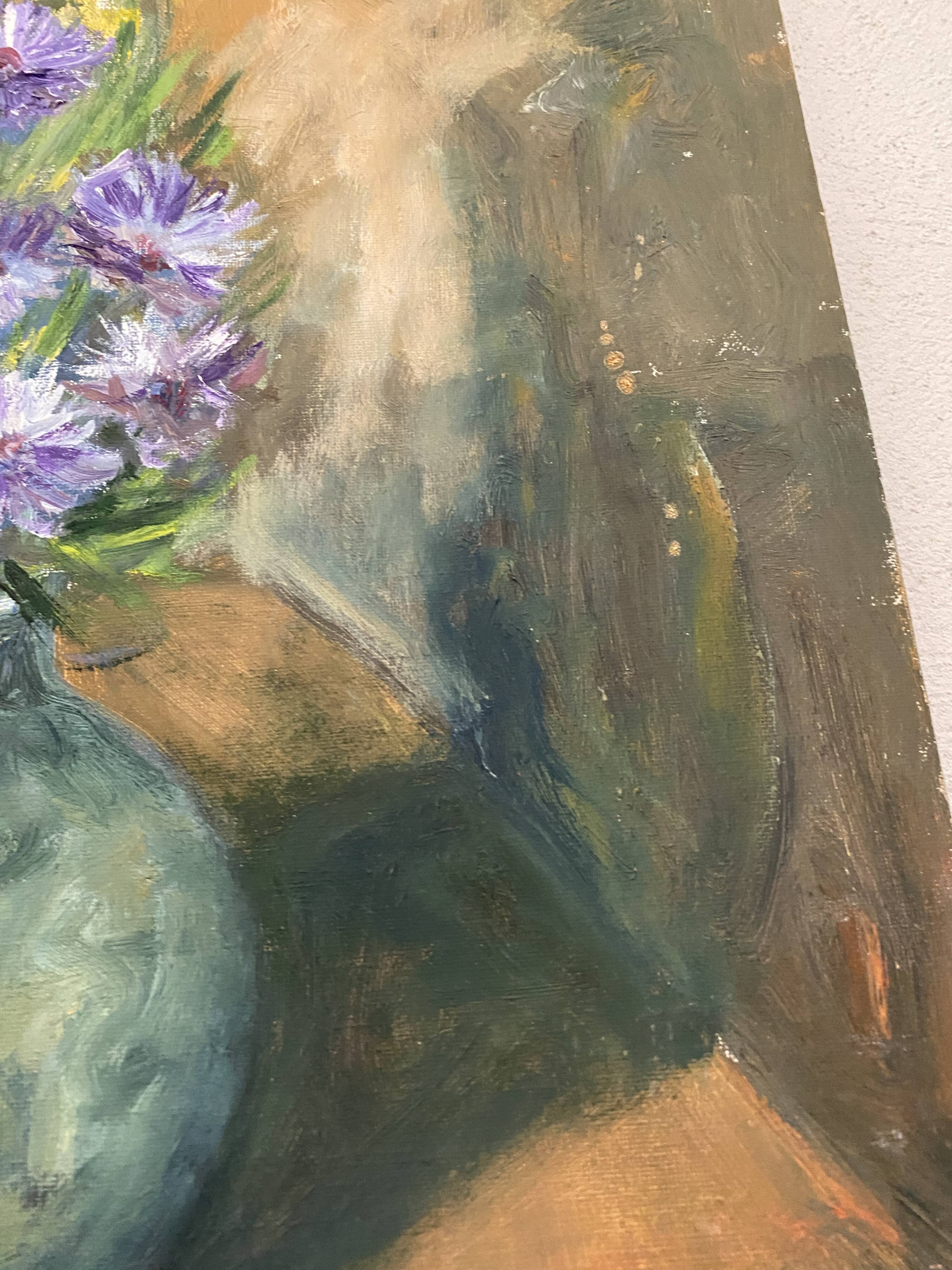 Oil on canvas still life "The Mimosa"