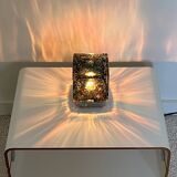 Cubical glass table lamp from Murano by Limburg, Germany, 1970s.