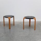 Important pair of 'X602' stools by Alvar Aalto for Artek, 1954
