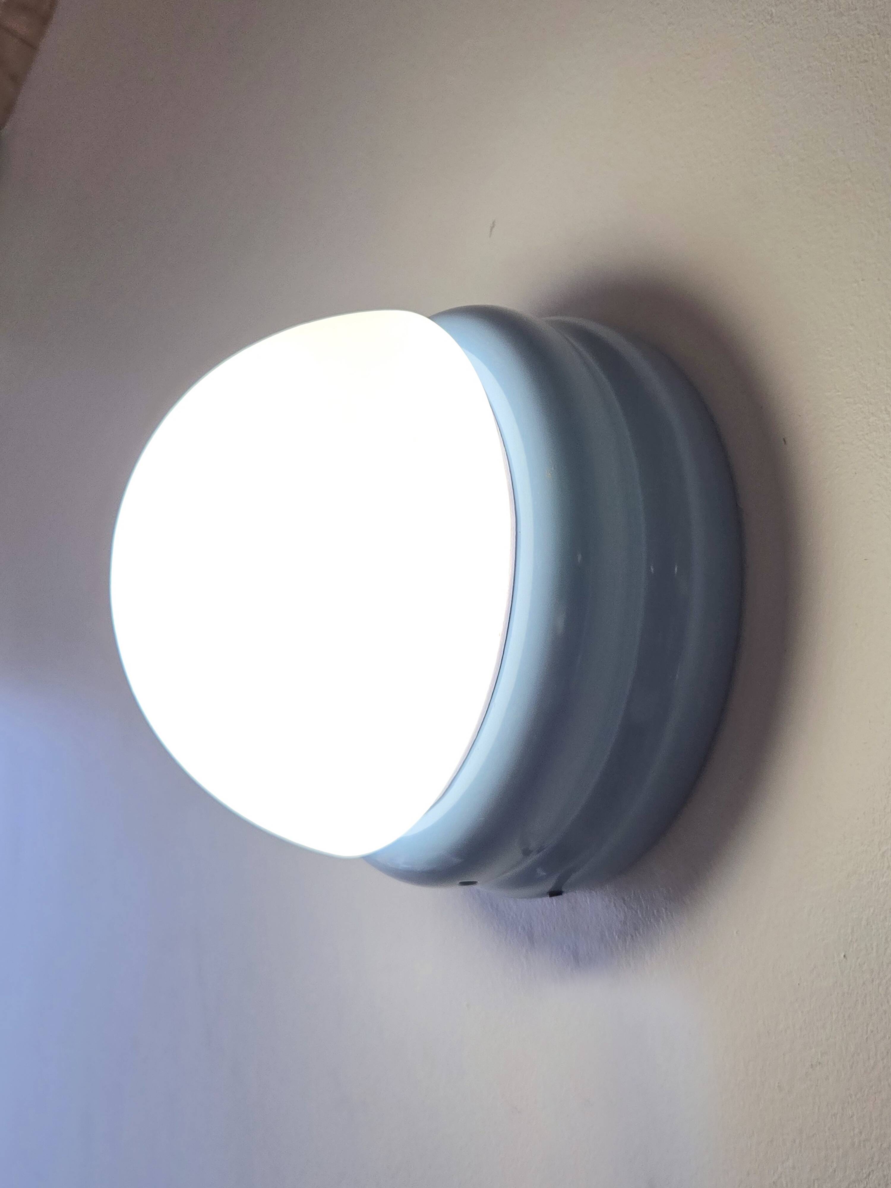 Pair of Monoprix X Goodmoods designer wall lights - post-modern opaline glass