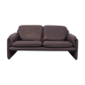 De Sede DS61 brown leather 2-seater sofa, 1970's