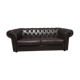Vintage brown leather chesterfield sofa