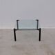 Glass and metal coffee table, 1980
