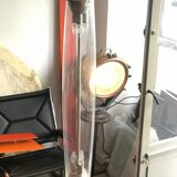 Large vintage space age globe glass and brushed steel lamppost