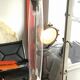 Large vintage space age globe glass and brushed steel lamppost