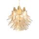 Clear and gold “selle” murano glass chandelier d50