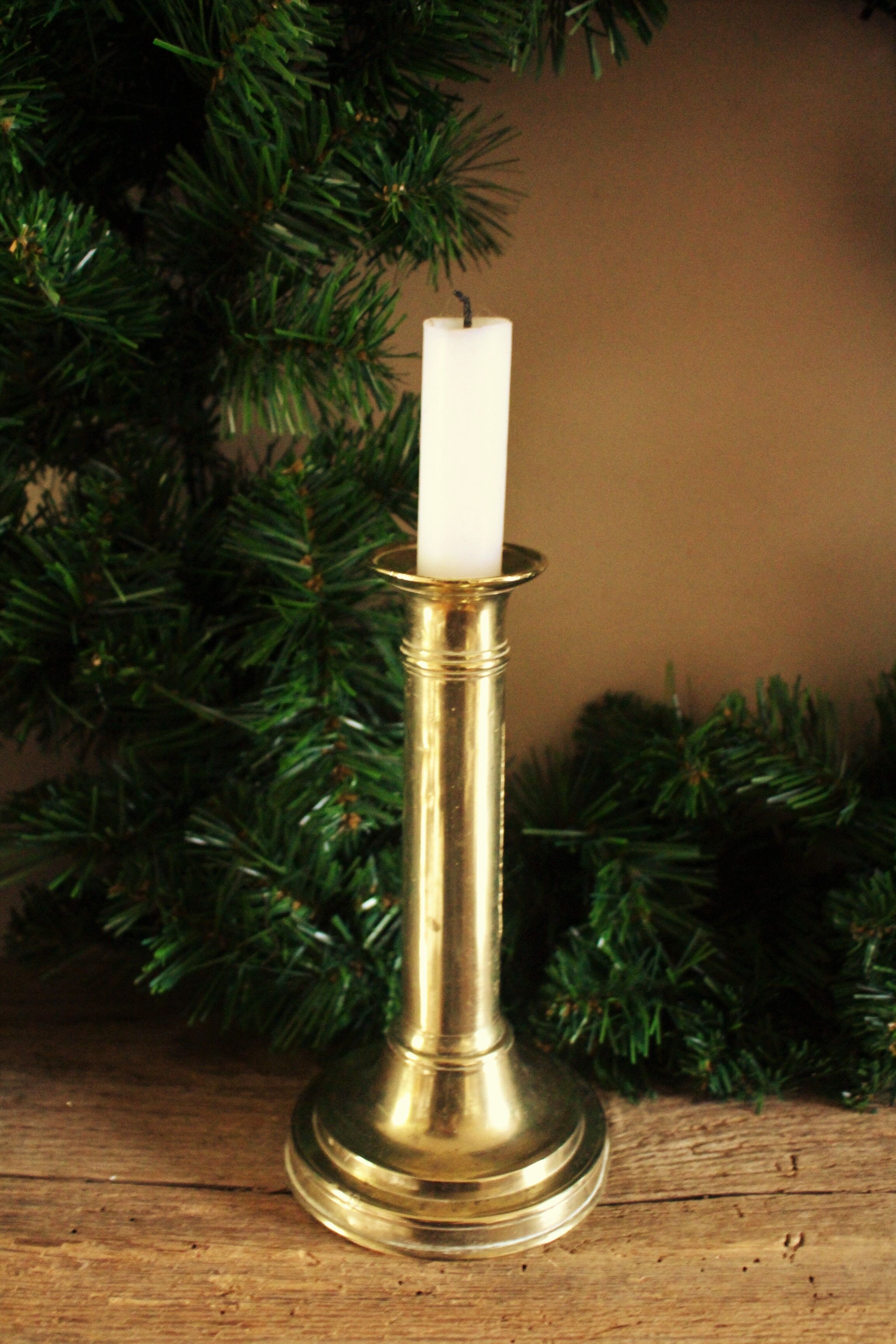 Brass torch candle holder