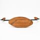 Chandelier Candelabre Mid-Century en Teck et Métal Noir – Design Danois