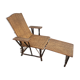 Chaise longue en rotin et osier