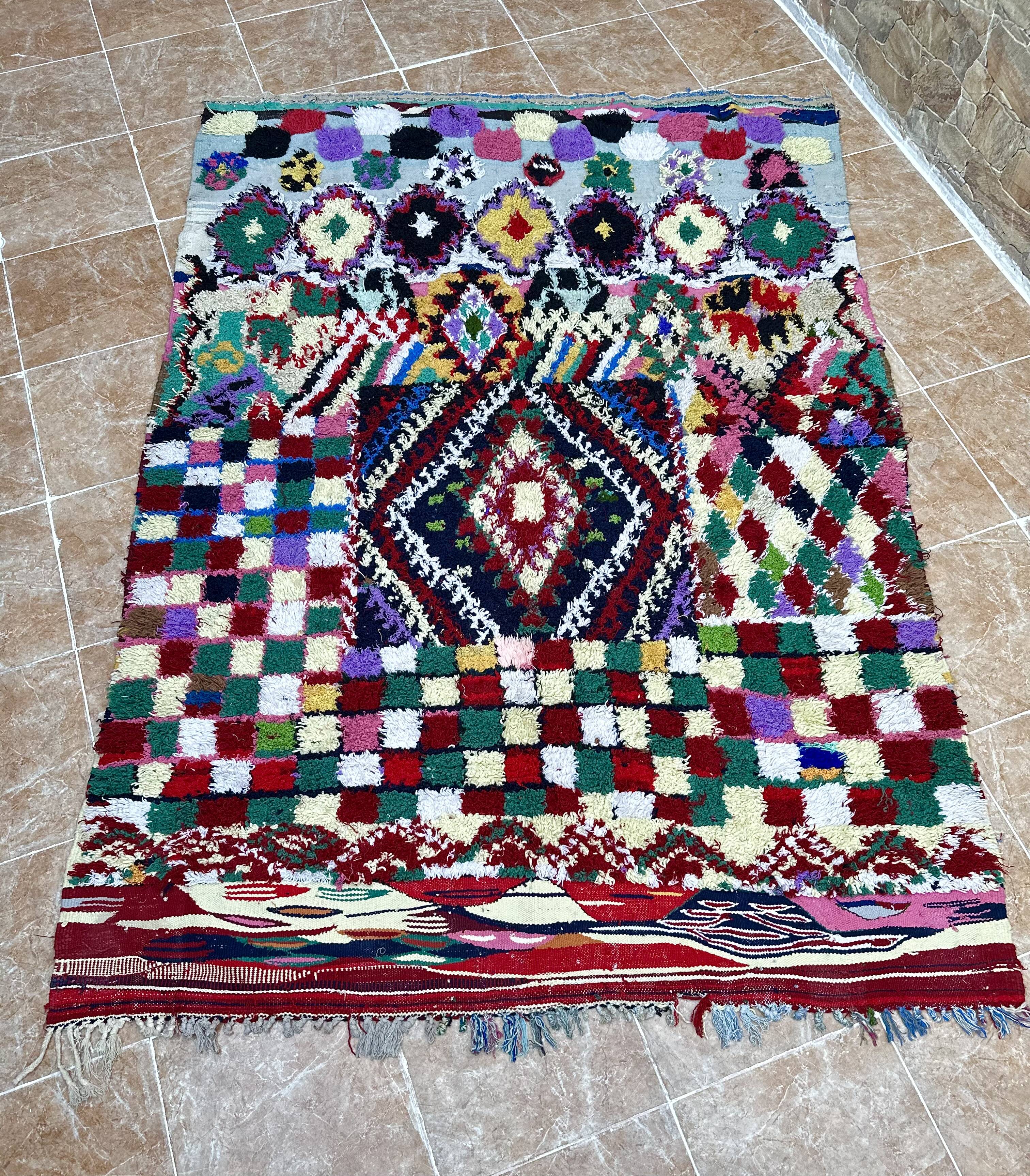 Unique Moroccan Rug - Vintage Art Deco Rug - The Moroccan Rug
