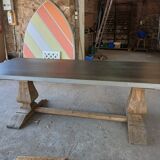 Monastery table with zinc top