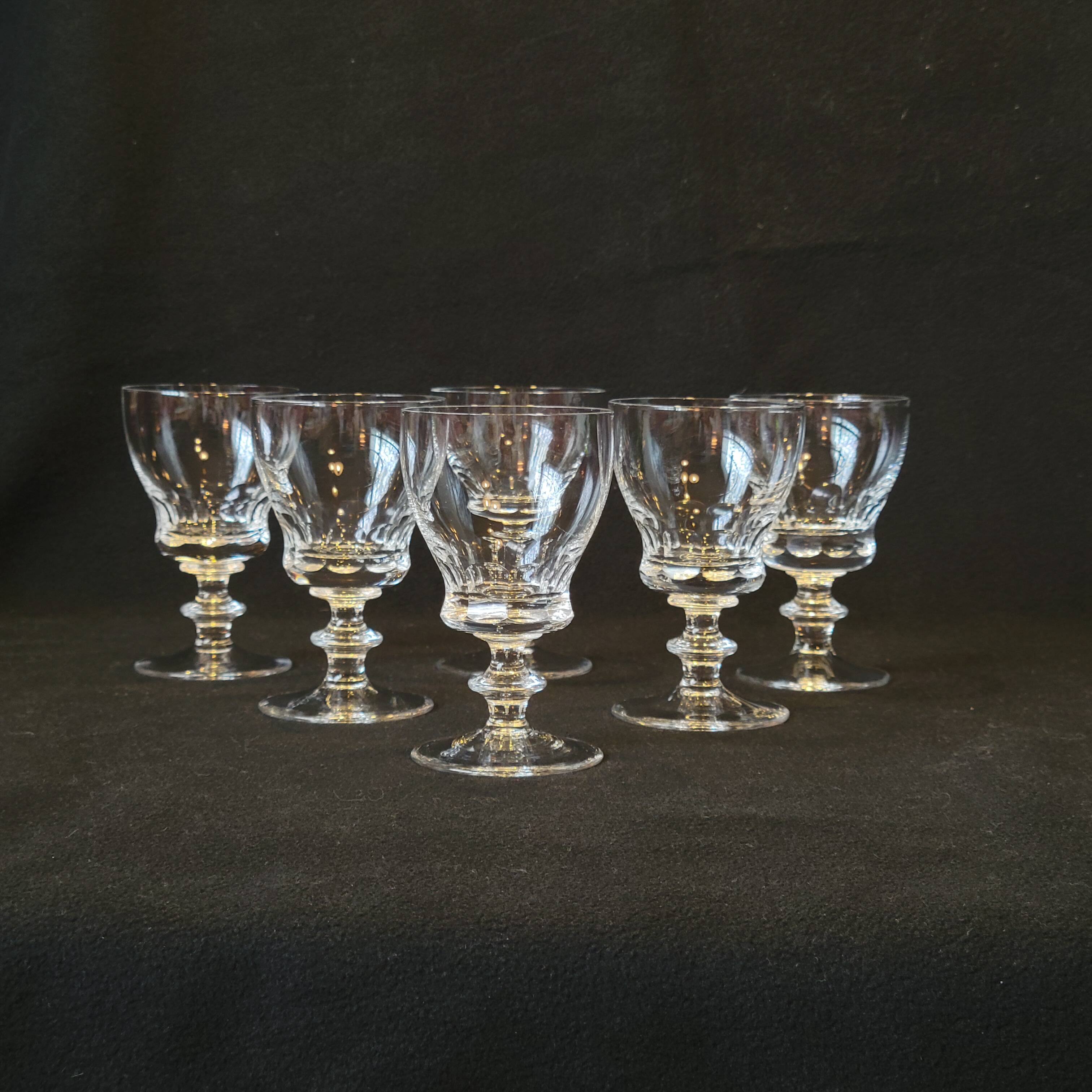 6 Antique Baccarat Cut Crystal Port or White Wine Glasses?