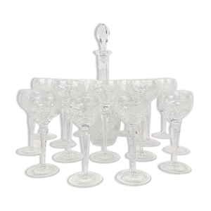 Service en cristal taillé,