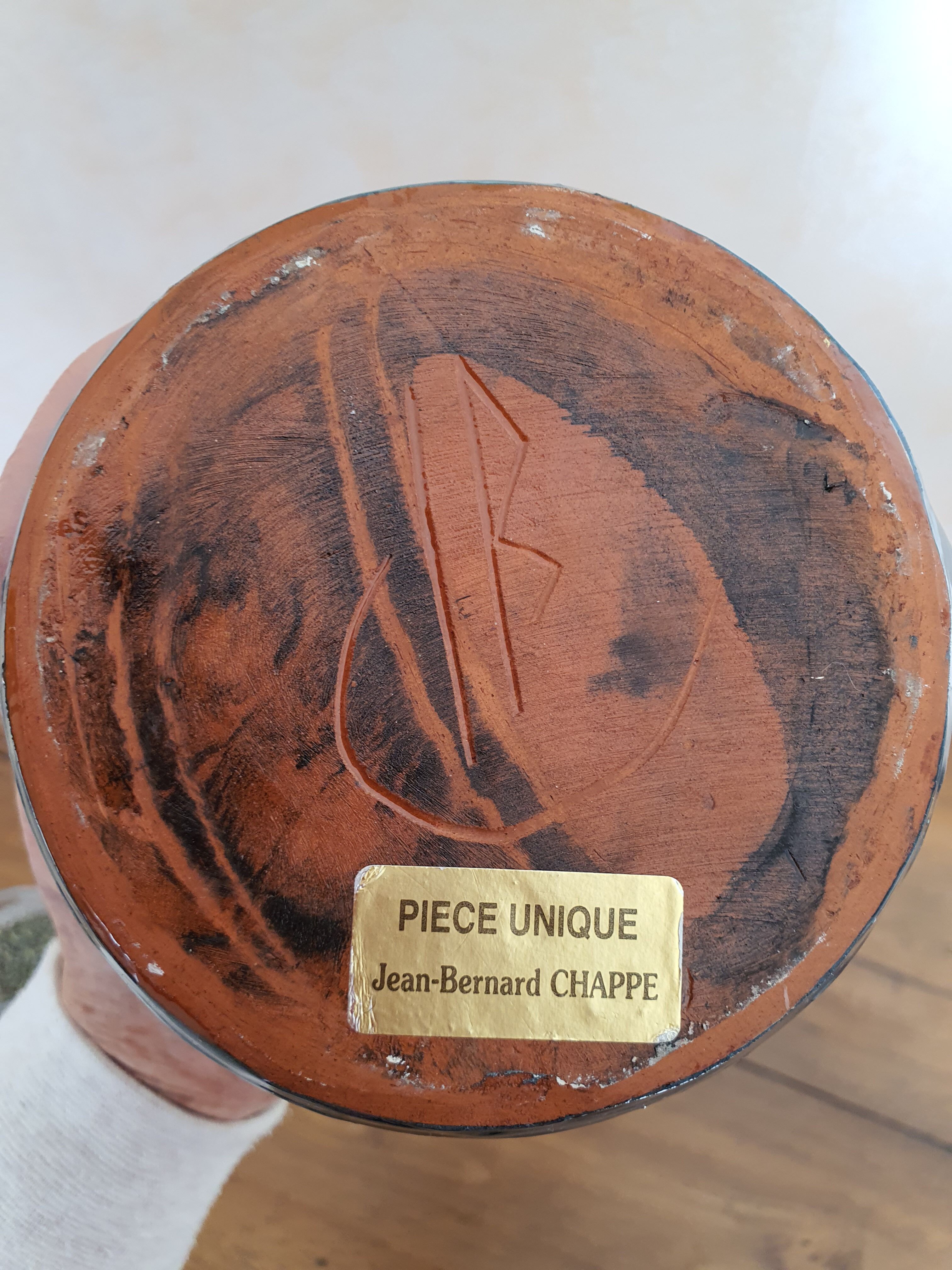 Signed glazed ceramic ewer