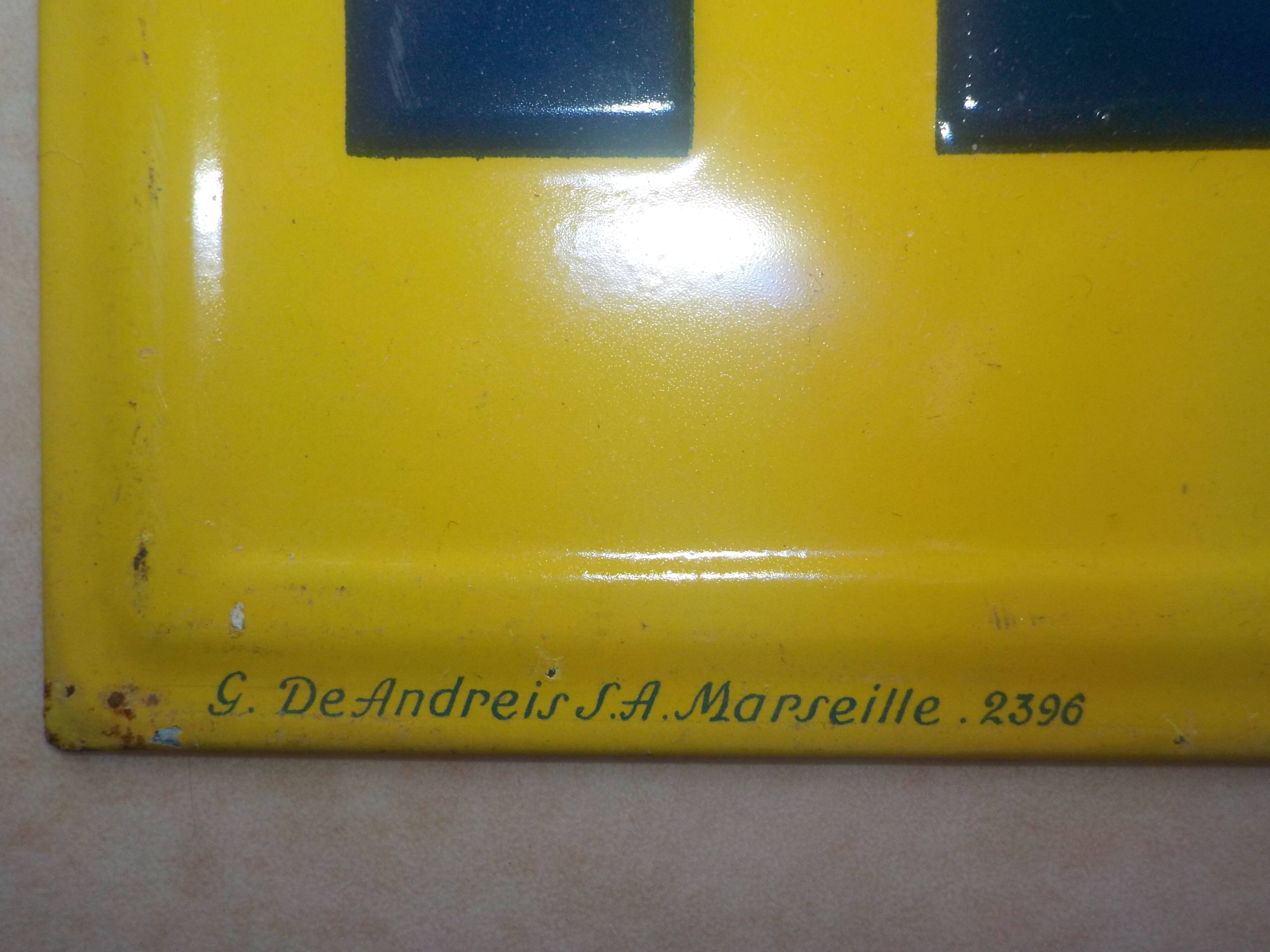 "Pernod & son" plate painted ancient