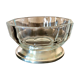 Cut, cup, pocket empty, art deco style, on piedouche silver metal Italy