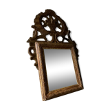 Folk art, Louis XVI style gilded mirror, 18th century